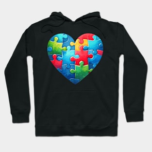 Puzzle Heart Autism Awareness Gift for Birthday, Mother's Day, Thanksgiving, Christmas Hoodie